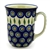 Polish Pottery 16 oz. Bistro Mug. Hand made in Poland and artist initialed.