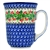 Polish Pottery 16 oz. Bistro Mug. Hand made in Poland and artist initialed.