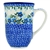 Polish Pottery 17 oz. Bistro Mug. Hand made in Poland and artist initialed.