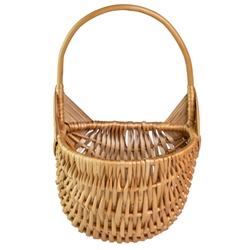 Polish Willow Wicker Medium Wall Basket 10.5" Tall