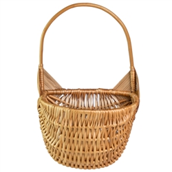 Polish Willow Wicker Large Wall  Basket 13.5" Tall