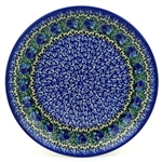 Polish Pottery 8" Dessert Plate. Hand made in Poland and artist initialed.