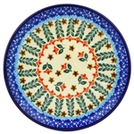 Polish Pottery 6" Bread & Butter Plate. Hand made in Poland and artist initialed.