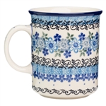 Polish Pottery 8 oz. Everyday Mug. Hand made in Poland and artist initialed.