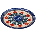 Polish Pottery 6" Bread & Butter Plate. Hand made in Poland and artist initialed.