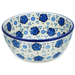 Polish Pottery 5" Ice Cream Bowl. Hand made in Poland and artist initialed.