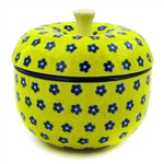 Polish Pottery 4" Apple Baker. Hand made in Poland and artist initialed.