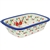 Polish Pottery 10" Rectangular Baker. Hand made in Poland. Pattern U4793 designed by Teresa Liana.