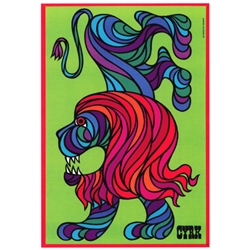 Post Card:  Cyrk / Circus, Polish Poster designed by Hubert Hilscher in 1970. It has now been turned into a post card size 4.75" x 6.5" - 11.7cm x 16.5cm.