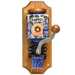 Polish Pottery 12.5" Coffee Grinder. Hand made in Poland. Pattern designed by a master artist.