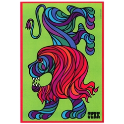 Magnet: Cyrk / Circus, Polish Poster designed by Hubert Hilscher in 1970. It has now been turned into a post card size 3.25" x 2.25" - 18cm x 15.5cm.