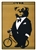 Magnet: Bear in Tuxedo, Polish Circus Poster designed by Waldemar Swierzy in 1967. It has now been turned into a post card size 3.25" x 2.25" - 18cm x 15.5cm.
