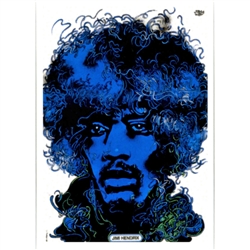 Magnet: Jimi Hendrix, from Polish Contemporary Poster designed by Waldemar Swierzy in 1974. It has now been turned into a post card size 3.25" x 2.25" - 18cm x 15.5cm.