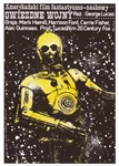 Magnet: Star Wars C3PO, from a Movie Promotion Poster designed by Jakob Erol in 1978-2015.  It has now been turned into a post card size 3.25" x 2.25" - 18cm x 15.5cm.