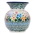 Polish Pottery 4" Bubble Vase. Hand made in Poland. Pattern U4875 designed by Teresa Liana.
