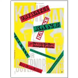 Magnet: Citizen Kane Poster designed by Henryk Tomaszewski in 2021. It has now been turned into a magnet size 3.25" x 2.25" - 18cm x 15.5cm.