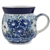 Polish Pottery 6 oz. Bubble Mug. Hand made in Poland. Pattern U4963 designed by Teresa Liana.