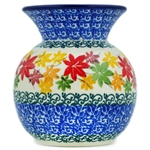 Polish Pottery 4" Bubble Vase. Hand made in Poland and artist initialed.