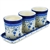 Polish Pottery 12" Set of three Planters. Hand made in Poland and artist initialed.