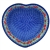 Polish Pottery 10" Heart Shaped Baking Dish. Hand made in Poland and artist initialed.