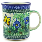 Polish Pottery 20 oz. Everyday Mug. Hand made in Poland. Pattern U2211 designed by Teresa Liana.