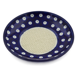 Polish Pottery 5" Grater Plate. Hand made in Poland and artist initialed.