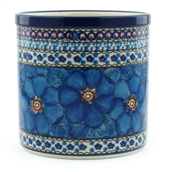 Polish Pottery 6" Utensil Holder. Hand made in Poland. Pattern U408 designed by Jacek Chyla.