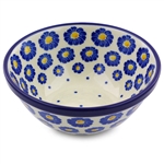 Polish Pottery 6" Bowl. Hand made in Poland and artist initialed.