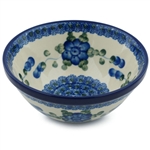 Polish Pottery 6" Bowl. Hand made in Poland and artist initialed.