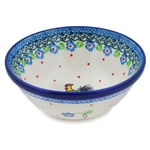 Polish Pottery 6" Bowl. Hand made in Poland and artist initialed.