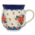 Polish Pottery 11 oz. Bubble Mug. Hand made in Poland. Pattern U5007 designed by Maria Starzyk.