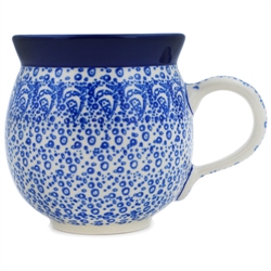 Polish Pottery 11 oz. Bubble Mug. Hand made in Poland. Pattern U5065 designed by Maria Starzyk.