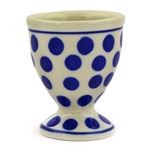 Polish Pottery 2.4" Egg Cup. Hand made in Poland and artist initialed.