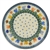 Polish Pottery 10.5" Dinner Plate. Hand made in Poland and artist initialed.