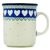 Polish Pottery 8 oz. Everyday Mug. Hand made in Poland and artist initialed.