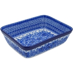 Unikat Polish Pottery Stoneware Rectangular Baker 10 in. U5068