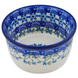 Polish Pottery 4" Bowl. Hand made in Poland and artist initialed.