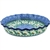 Polish Pottery 10" Fluted Pie Dish. Hand made in Poland. Pattern U5051 designed by Maria Starzyk.