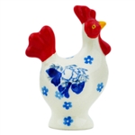 Polish Pottery 3" Rooster Pepper Shaker. Hand made in Poland.