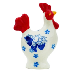 Polish Pottery 3" Rooster Pepper Shaker. Hand made in Poland.