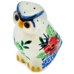 Polish Pottery 2" Pepper Shaker. Hand made in Poland.