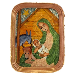 Painting On Glass - Nativity