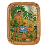Painting On Glass - Adam And Eve