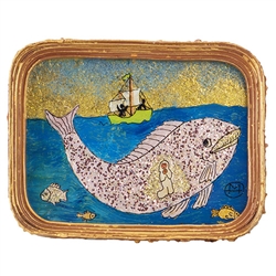 Painting On Glass - Jonah And The Whale