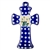 Polish Pottery Cross 7.5". Hand made in Poland and artist initialed.