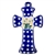 Polish Pottery 7.5" Cross. Hand made in Poland and artist initialed.