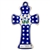 Polish Pottery Cross 7.5". Hand made in Poland and artist initialed.