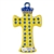 Polish Pottery Cross 7.5". Hand made in Poland and artist initialed.