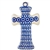 Polish Pottery Cross 7.5". Hand made in Poland and artist initialed.