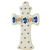 Polish Pottery Cross 7.5". Hand made in Poland and artist initialed.